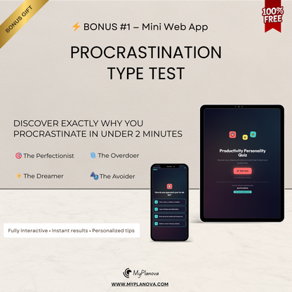 procrastination type test free app