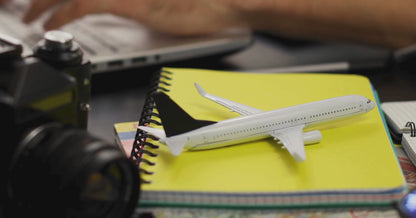 A traveler filling in the Travel planner  from the My Planova brand.